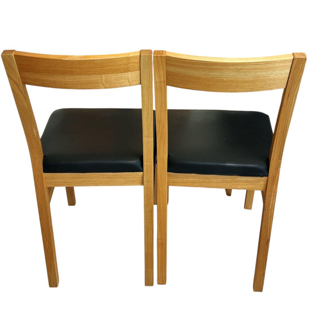 タモ材 無印良品 良品計画 椅子 ダイニングチェア 2脚セット