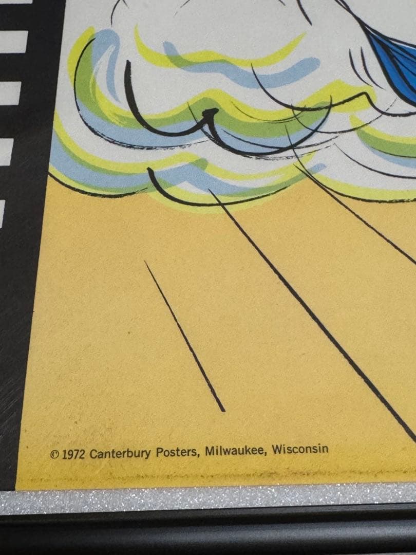 1972年　ビンテージ　ブラックライトポスター　ピノキオ　パロディー　ディズニー