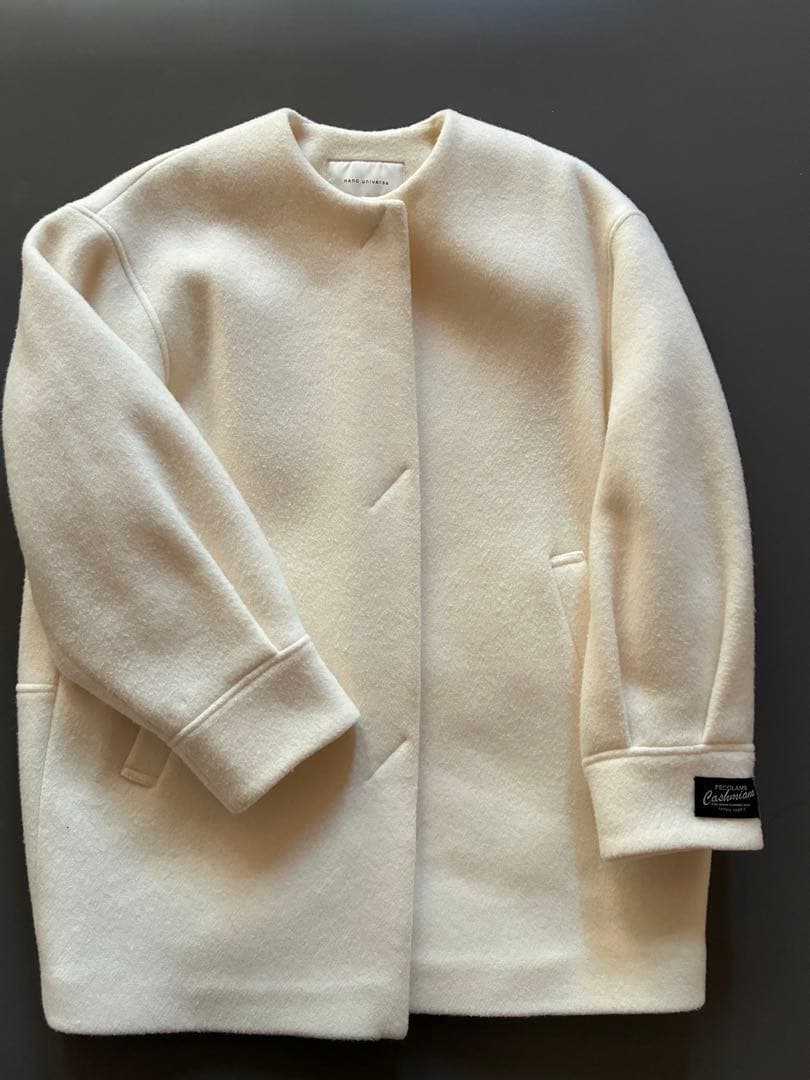 ナノユニバース　ミドルコート　オフホワイト