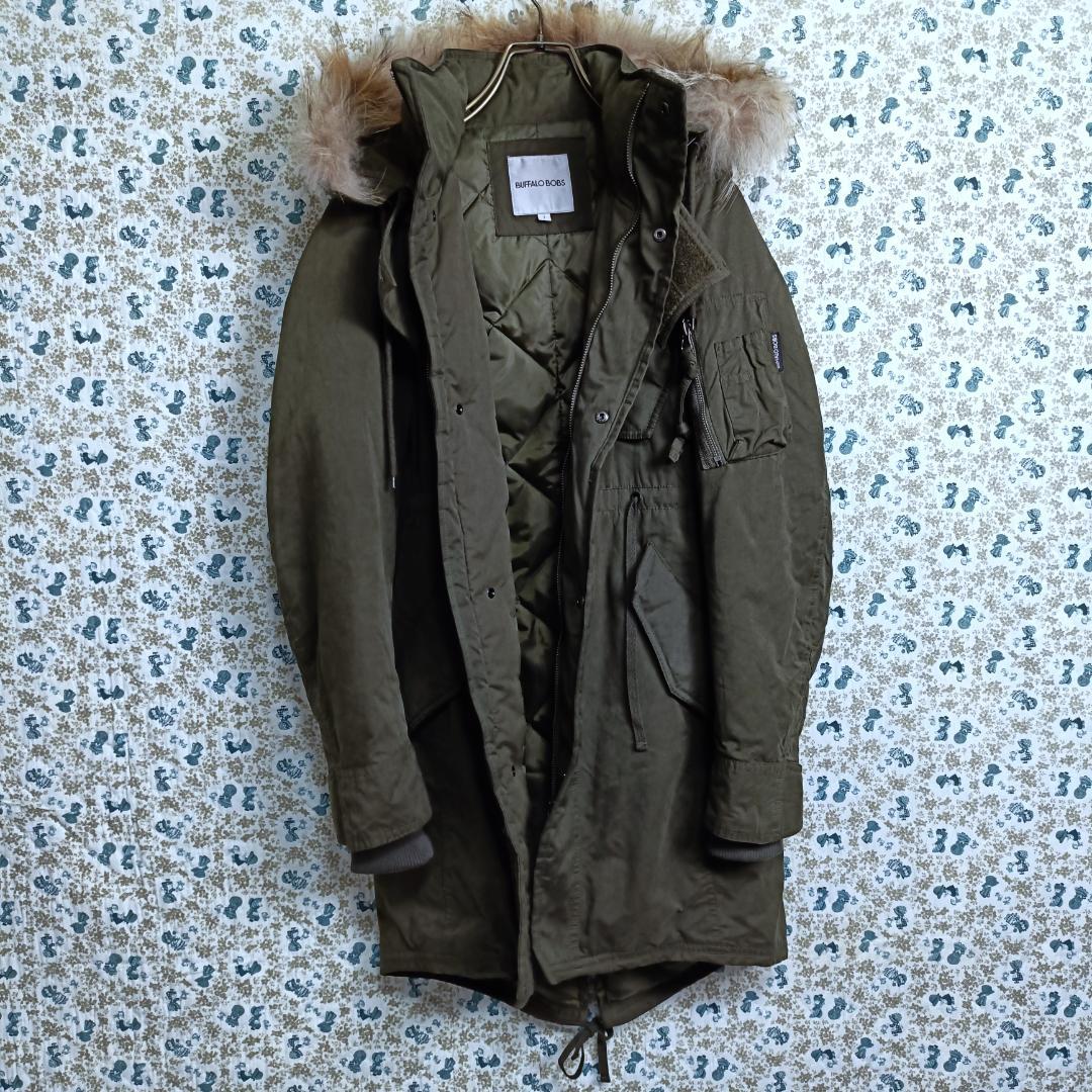 RT111297専用☆BUFFALO BOBS　モッズコート　ダウン　ファー　緑