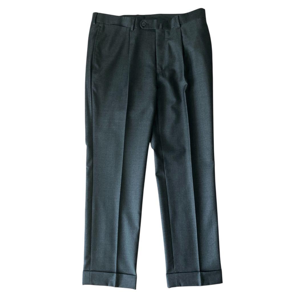 BEAMS F × CANONICO ウールスーツ 48 チャコールグレー 美品