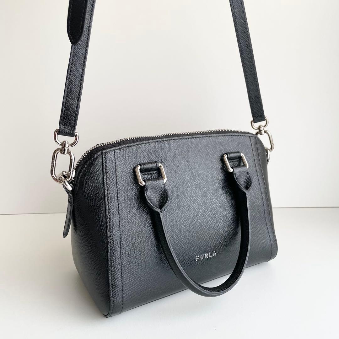 フルラ FURLA ハンドバッグ 2way ネクスト レザー ブラック ほぼ新品