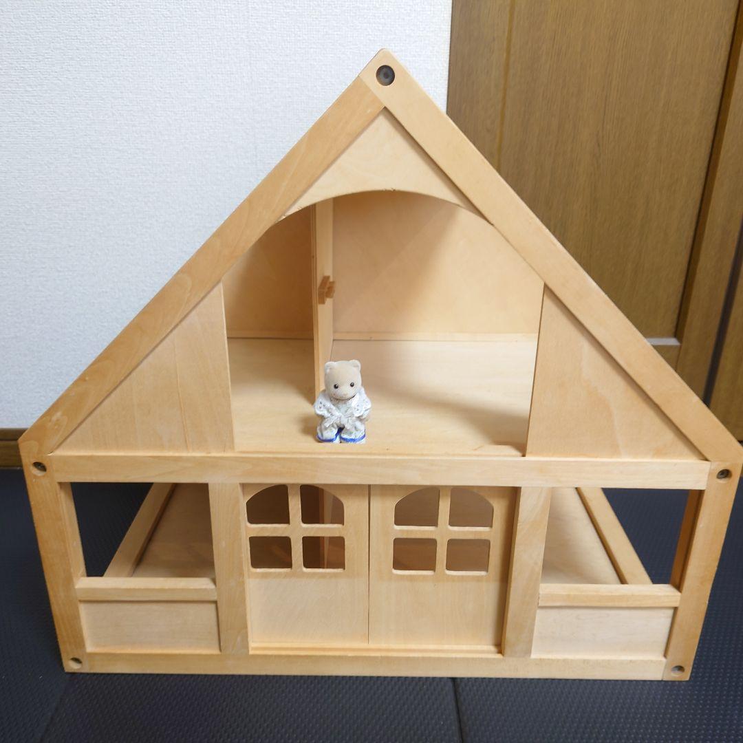 【05】ボーネルンド　廃盤　貴重　大きな　白木のドールハウス　ボーネルンド製