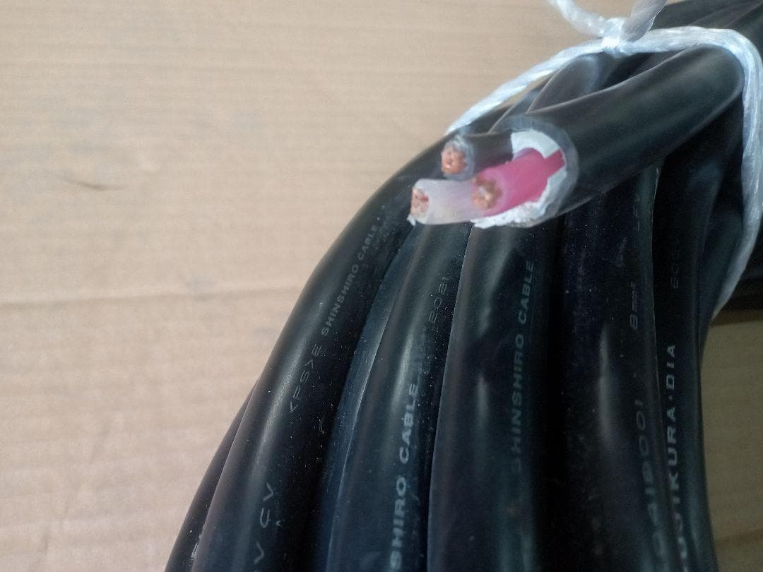 600V CVケーブル 3×8 フジクラ・ダイヤケーブル　No.213