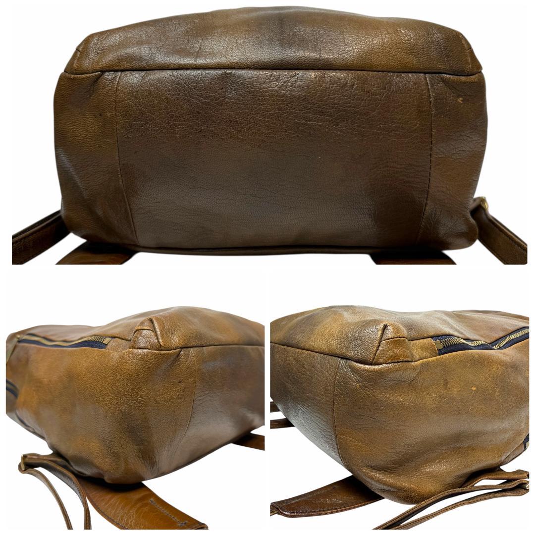 良品 dan genten 3368 リュック レザー ゴートヌメ ブラウン系