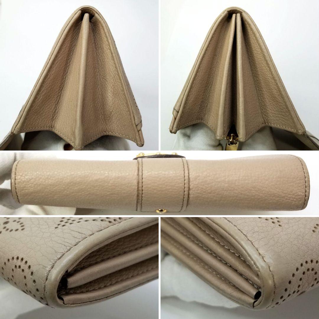 ルイヴィトン ポルトフォイユ イリス マヒナ レザー ベージュ サーブル