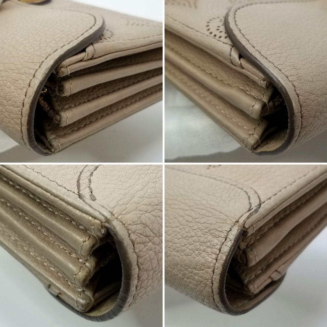 ルイヴィトン ポルトフォイユ イリス マヒナ レザー ベージュ サーブル