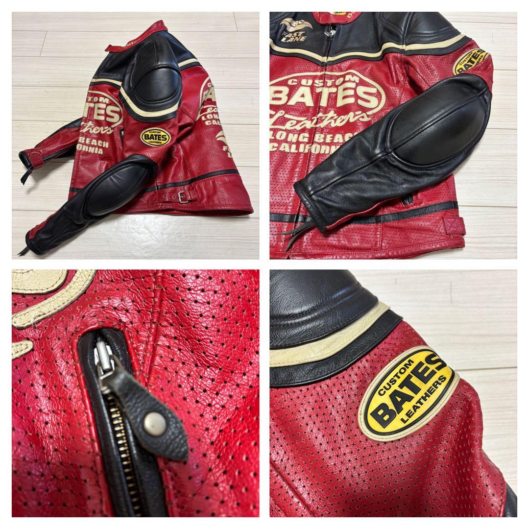 BATES カスタム レザー ライディング ジャケット ライダース レーシング