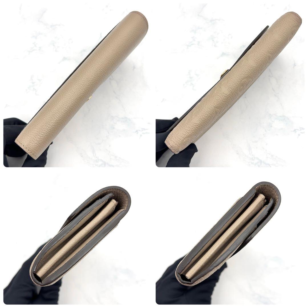 【新品級】ルイヴィトン アンプラント サラ トゥルトレール 長財布 ベージュ