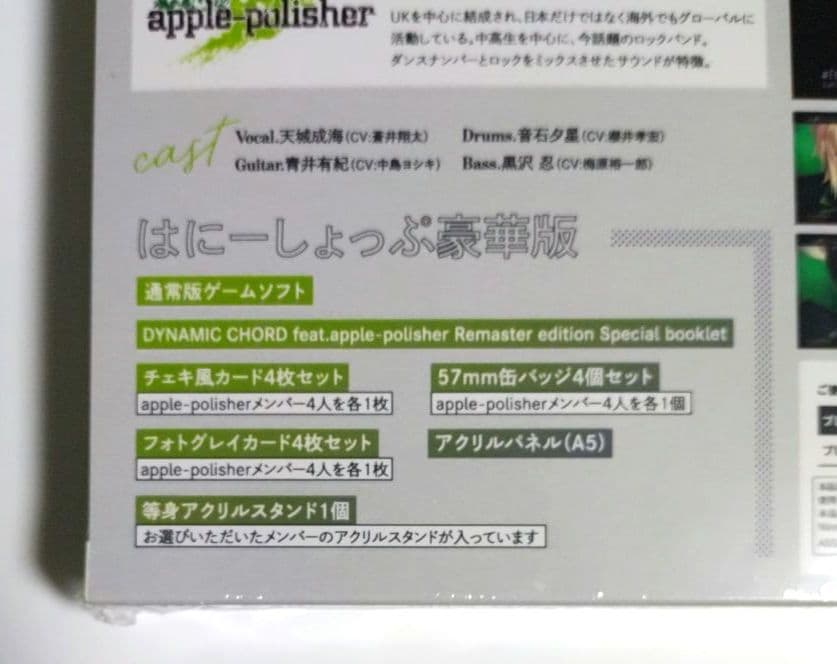 新品◆DYNAMIC CHORD feat.apple-polisher　　有紀