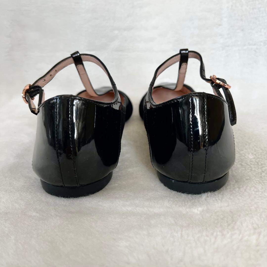 美品☆レペット 37 フラットパンプス Tストラップ エナメル スエード 黒
