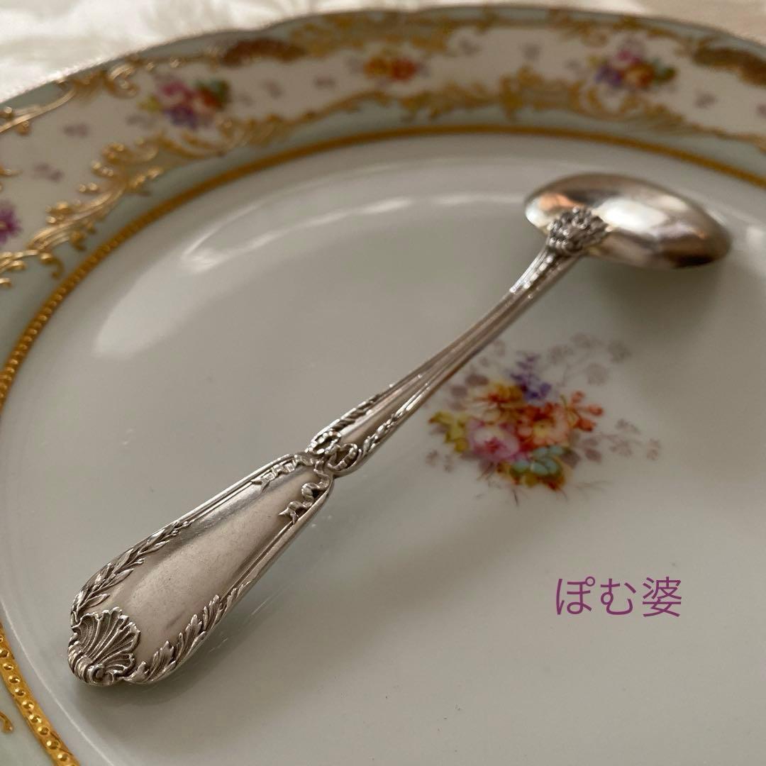 【フランス／ピュイフォルカ】純銀／アイスクリームスプーン１本「ポンパドール」