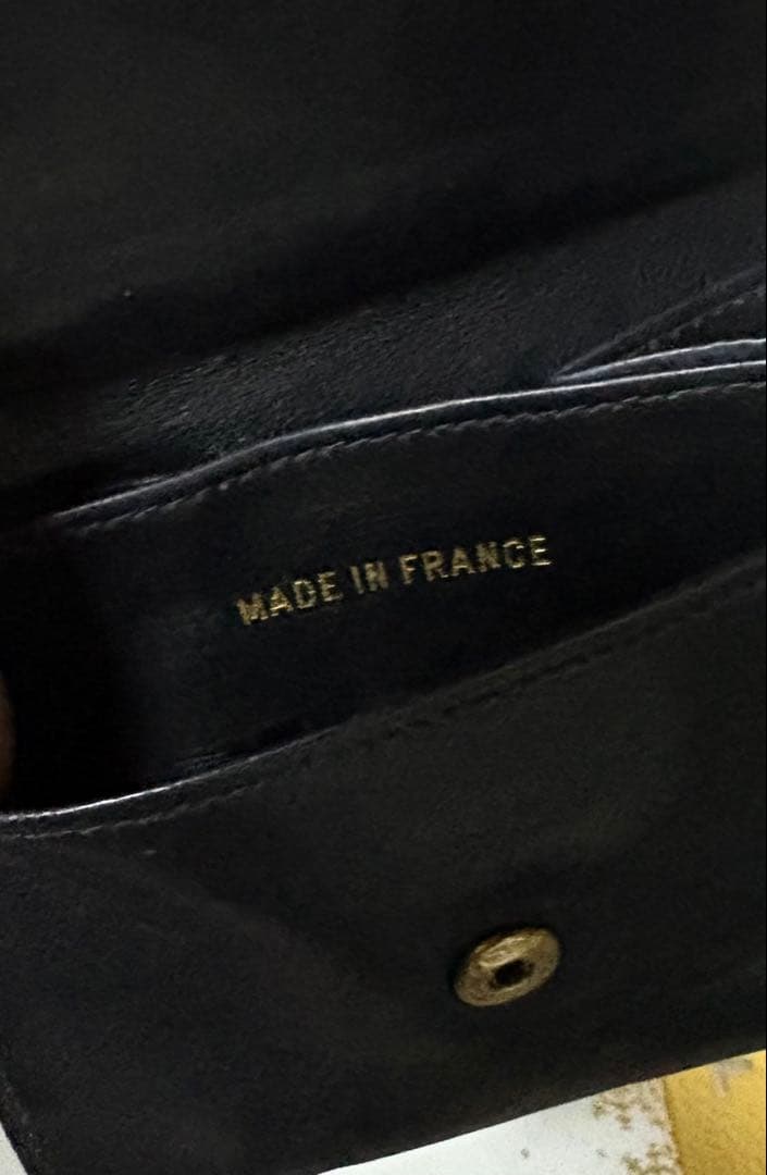 CHANELシャネル☆ブラックレザー ケース☆メッセージカード&ショッパー