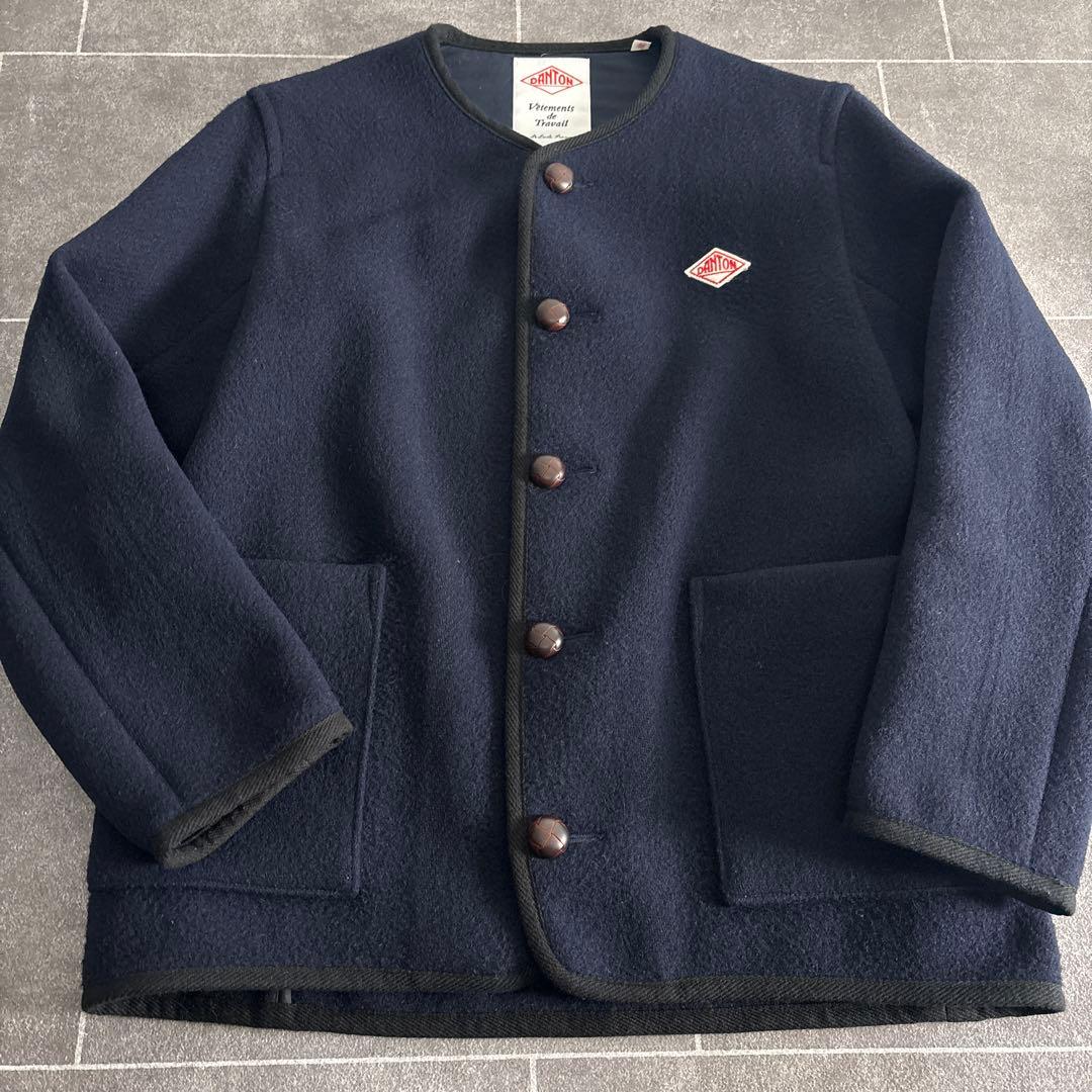 人気⭐︎ダントン　ウールモッサ　ノーカラー　ジャケット