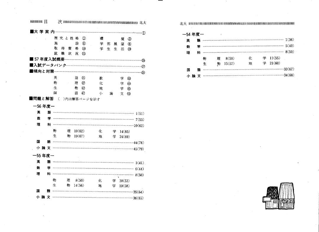 '82 北海道大学 問題と対策 最近3ヵ年