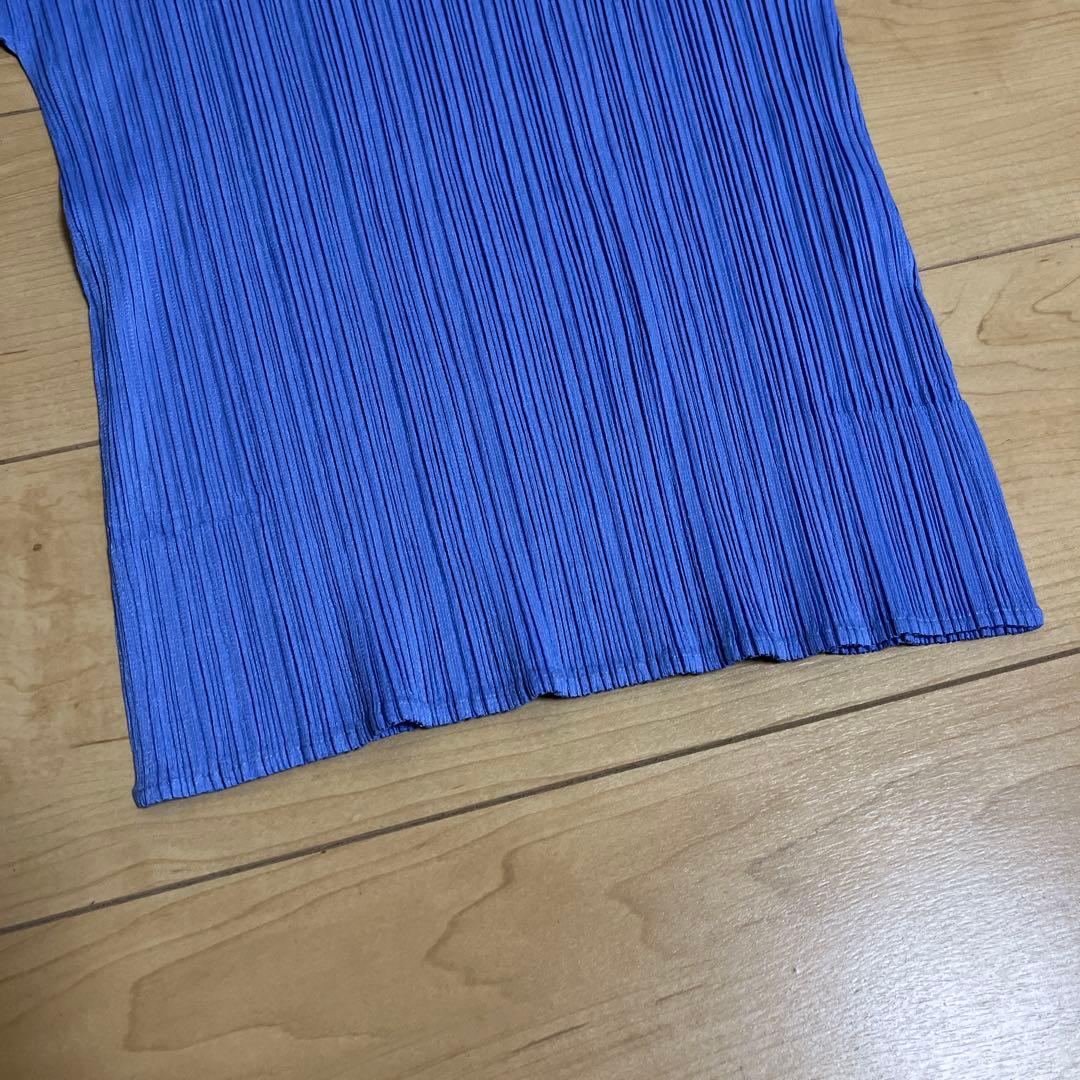 PLEATS PLEASE(プリーツプリーズ) ロングTシャツ ブルー サイズ3