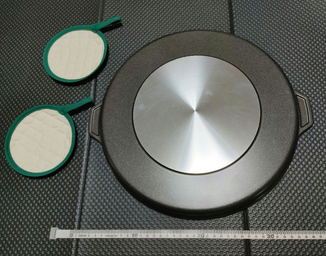 キムツネ　未使用　エムエフジー 鋳物鍋 直径約30cm 鍋蓋付き