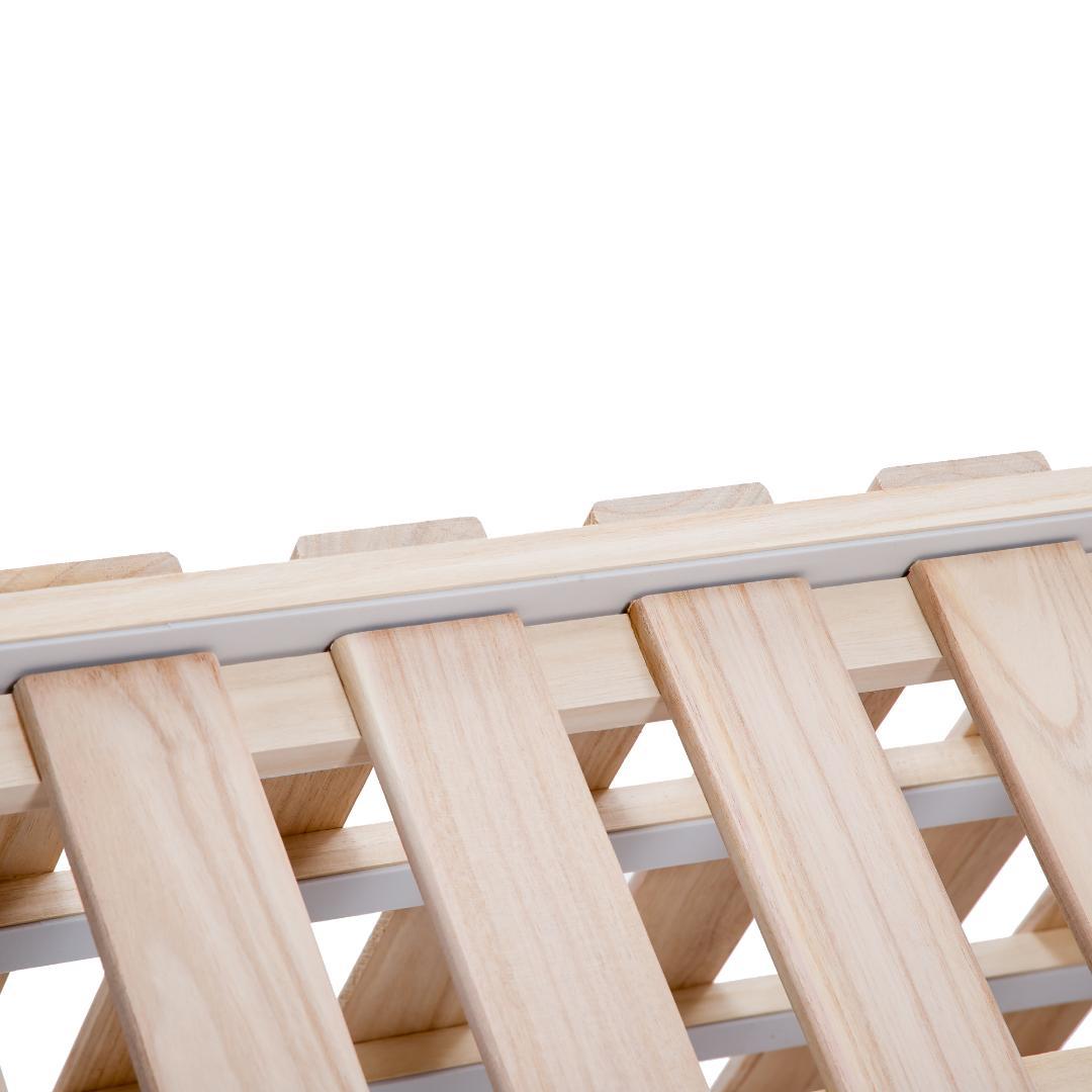 すのこベッド 折りたたみ 天然桐 四つ折り ベッドフレーム ダブル 4折桐木床