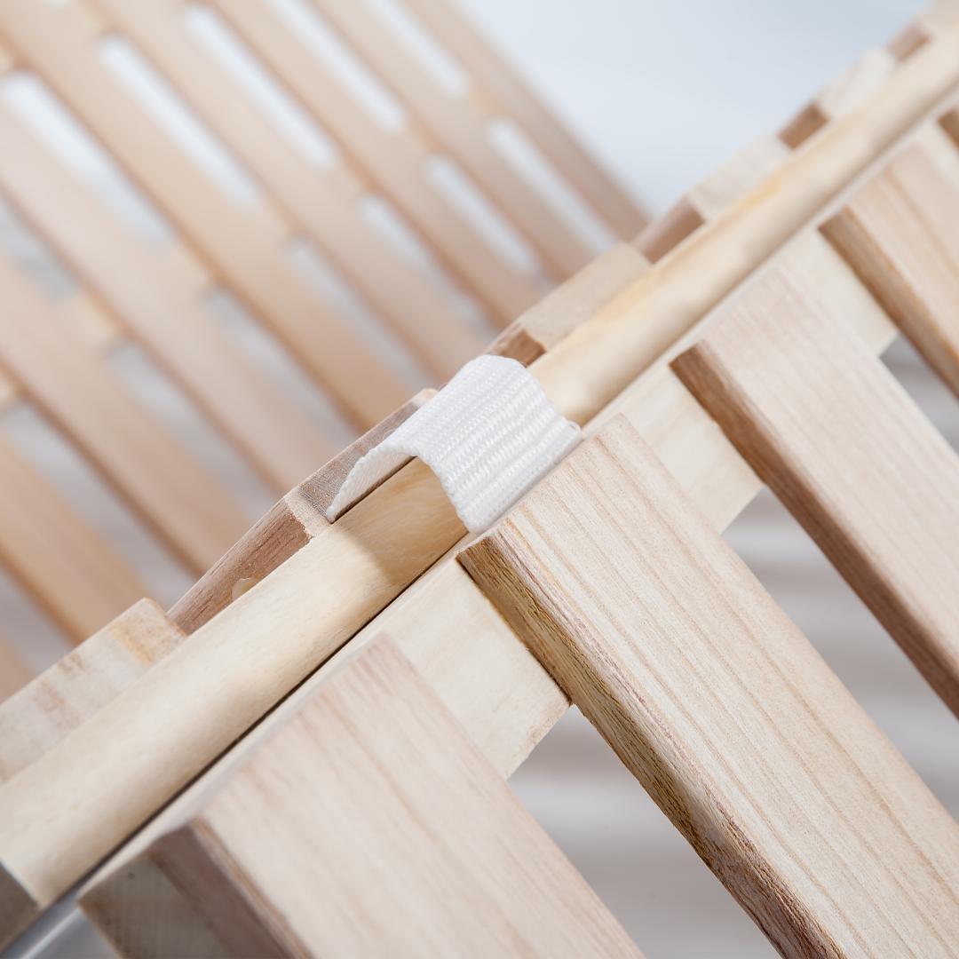 すのこベッド 折りたたみ 天然桐 四つ折り ベッドフレーム ダブル 4折桐木床