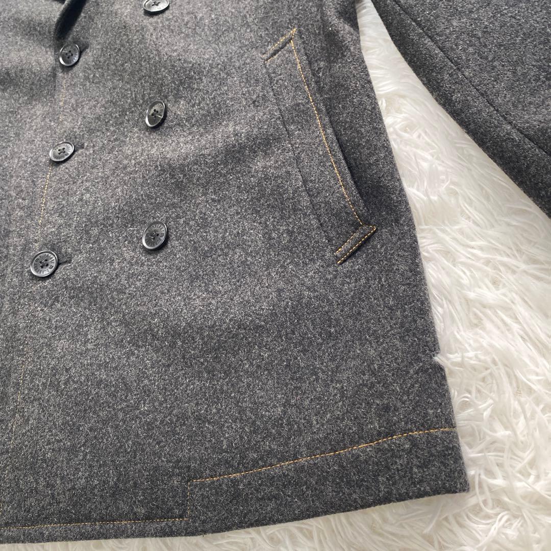 【極美品】BURBERRY BLACK LABELピーコート　グレー　M