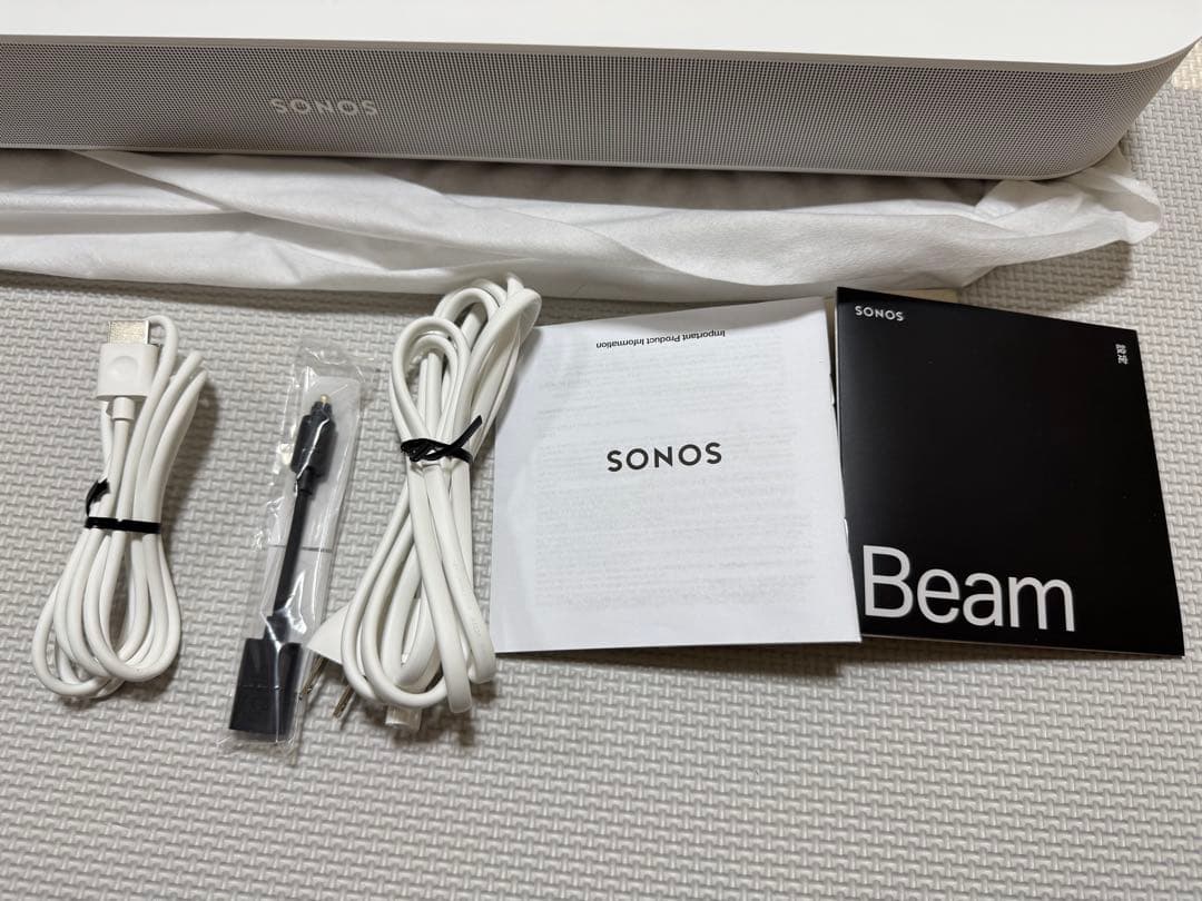 美品 Sonos サウンドバー SONOS Beam Gen2 S14 ホワイト