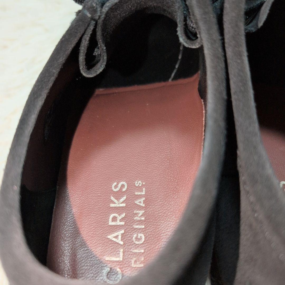 クラークス ワラビーブーツ スエード ブラック 25.5cm