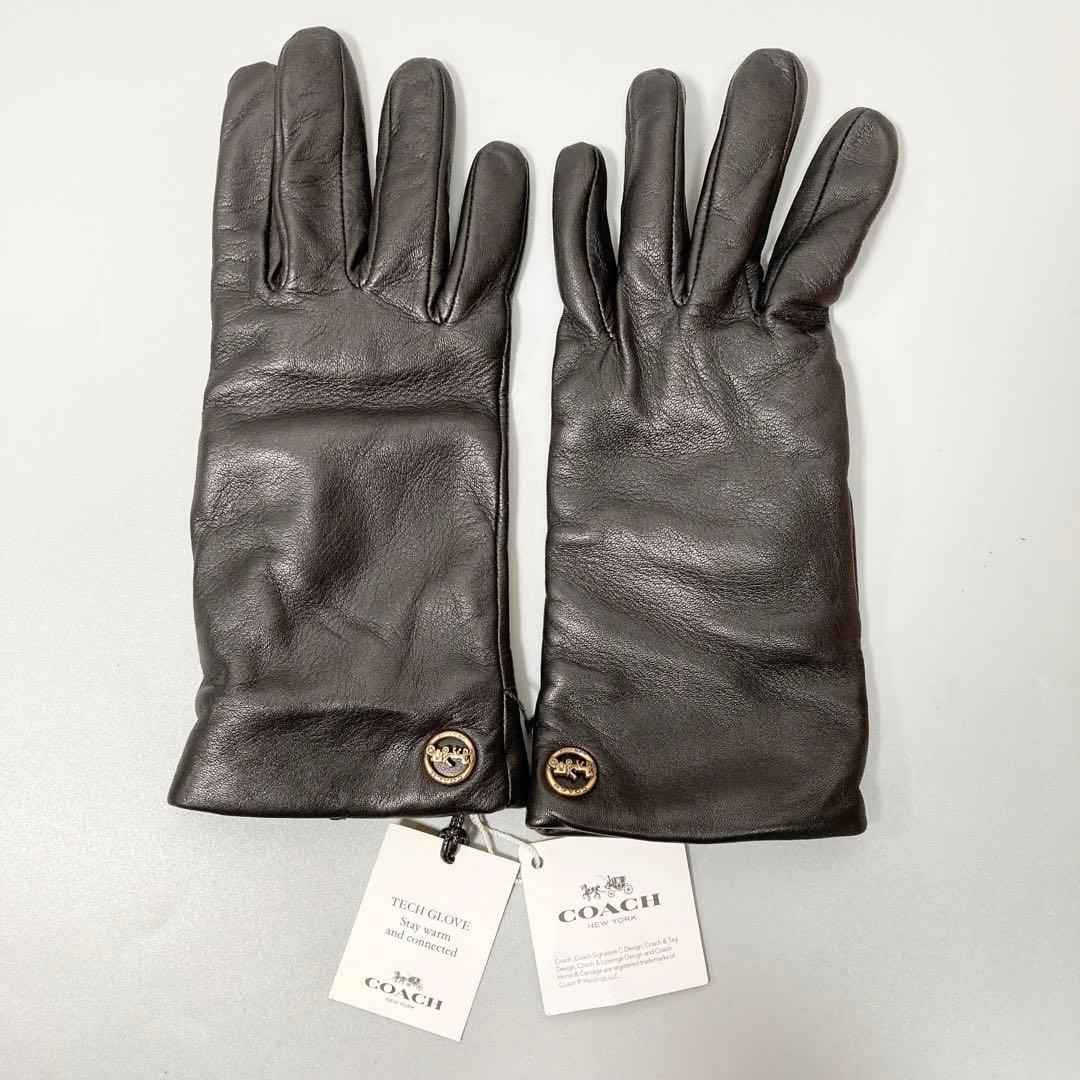 未使用タグ付き COACH コーチ レザーグローブ 手袋 7