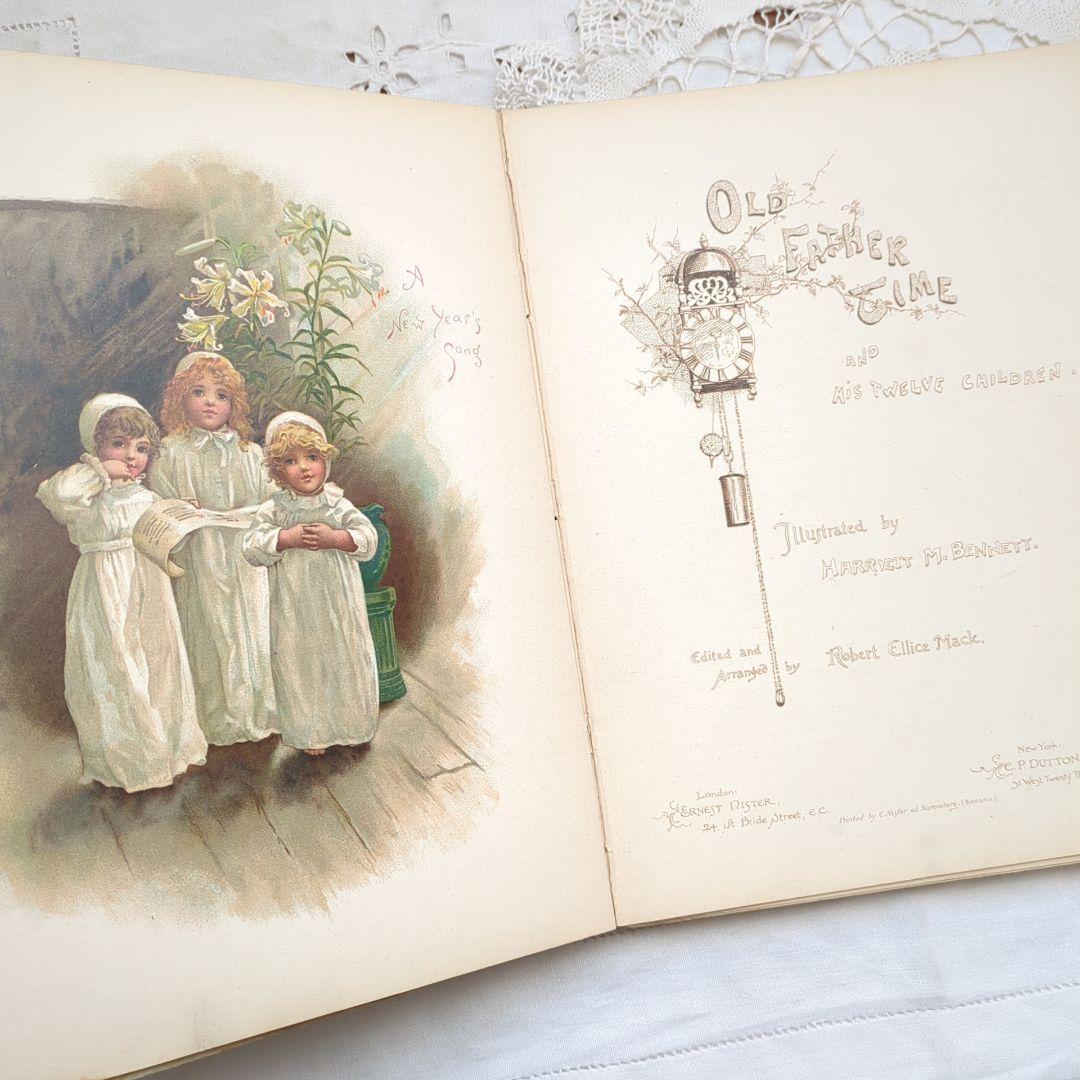 超稀少1890ハリエットベネット絵本 児童書 洋書 ヴィクトリアン アンティーク