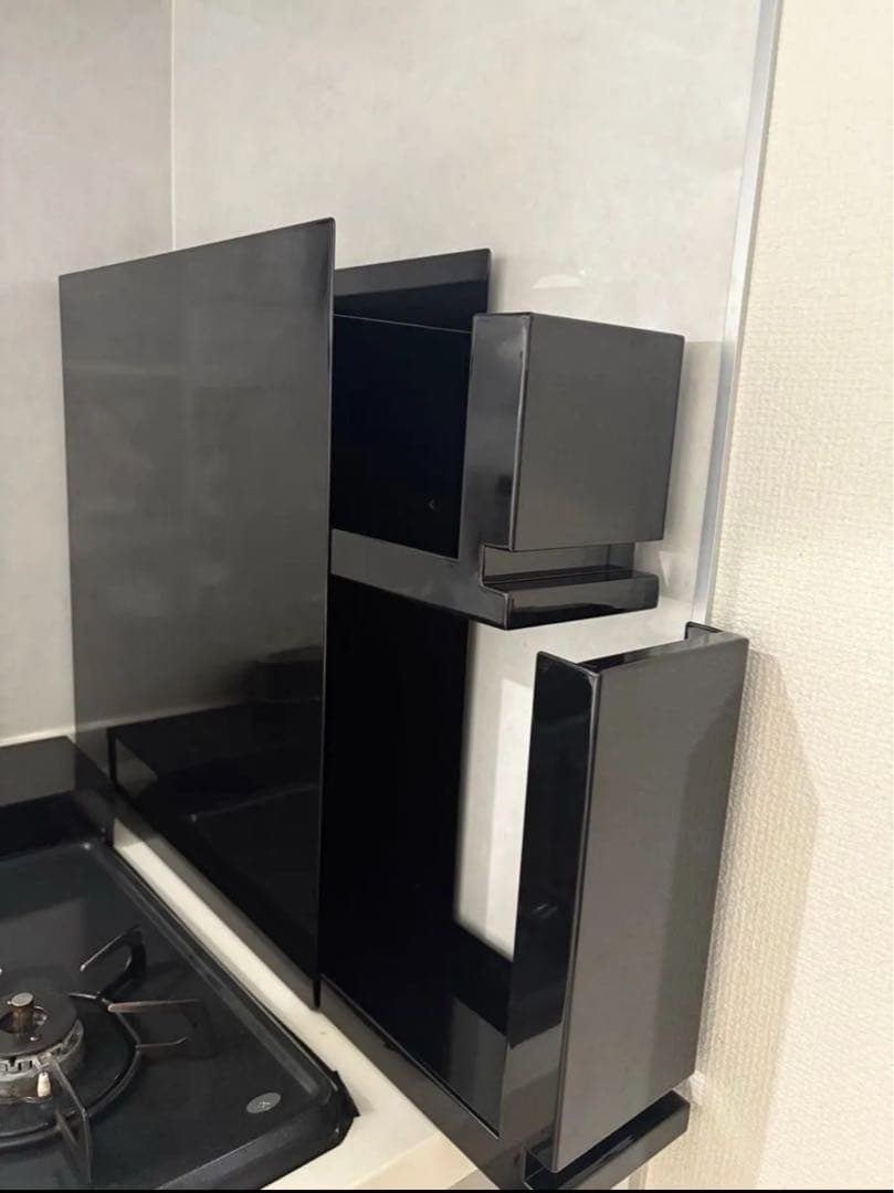 セール中！新品同様☆山崎実業 tower タワー 隠せる 調味料ラック2段 黒