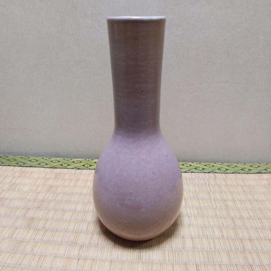 茶道具「灰釉 花入」紫翠窯 西村徳泉 造