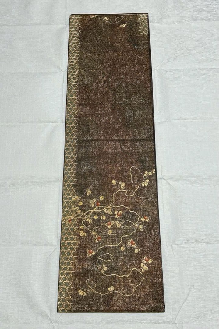 【専用】梅垣織物　袋帯　果樹蔓文　西陣織　正絹　金糸