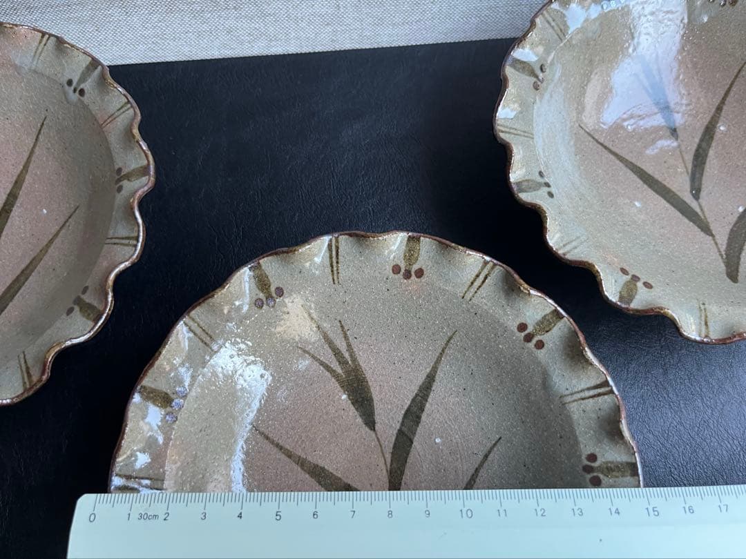 三玄窯 中里重利　絵唐津　銘々皿　輪花皿　5枚