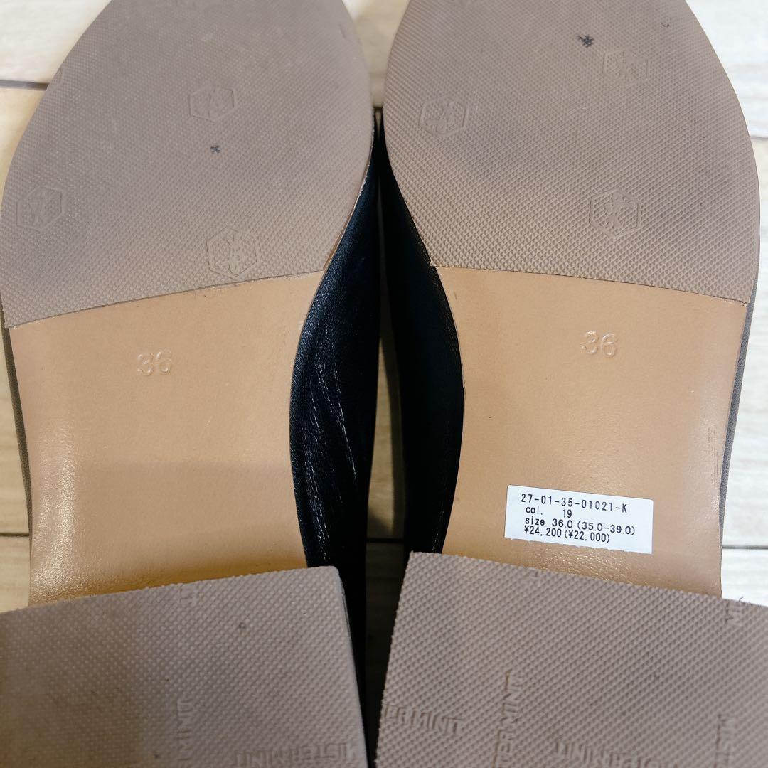 GALERIE VIE LAUREL ギャルリーヴィー スリッポン 本革ブラック