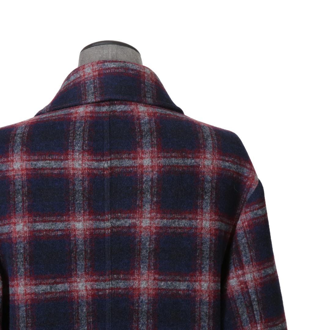 ETRO エトロ 22AW チェック柄 ラシャ ウール混紡 コート
