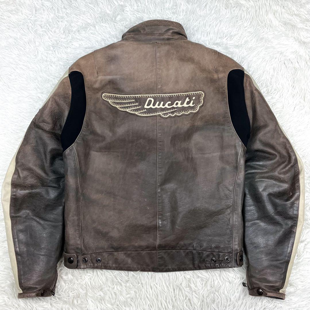 雰囲気抜群 日本未発売 ドゥカティ レザージャケット キルティングライナー着脱