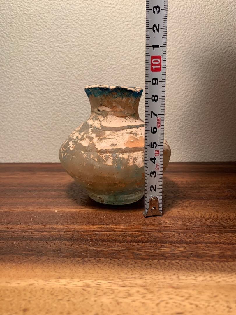 希少 熊谷峻 古代ガラス ローマングラス 花器 人気作家