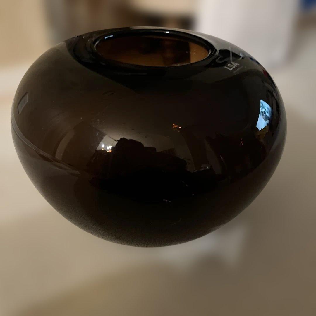 新品未使用‼️LSA International 黒い花瓶 球形