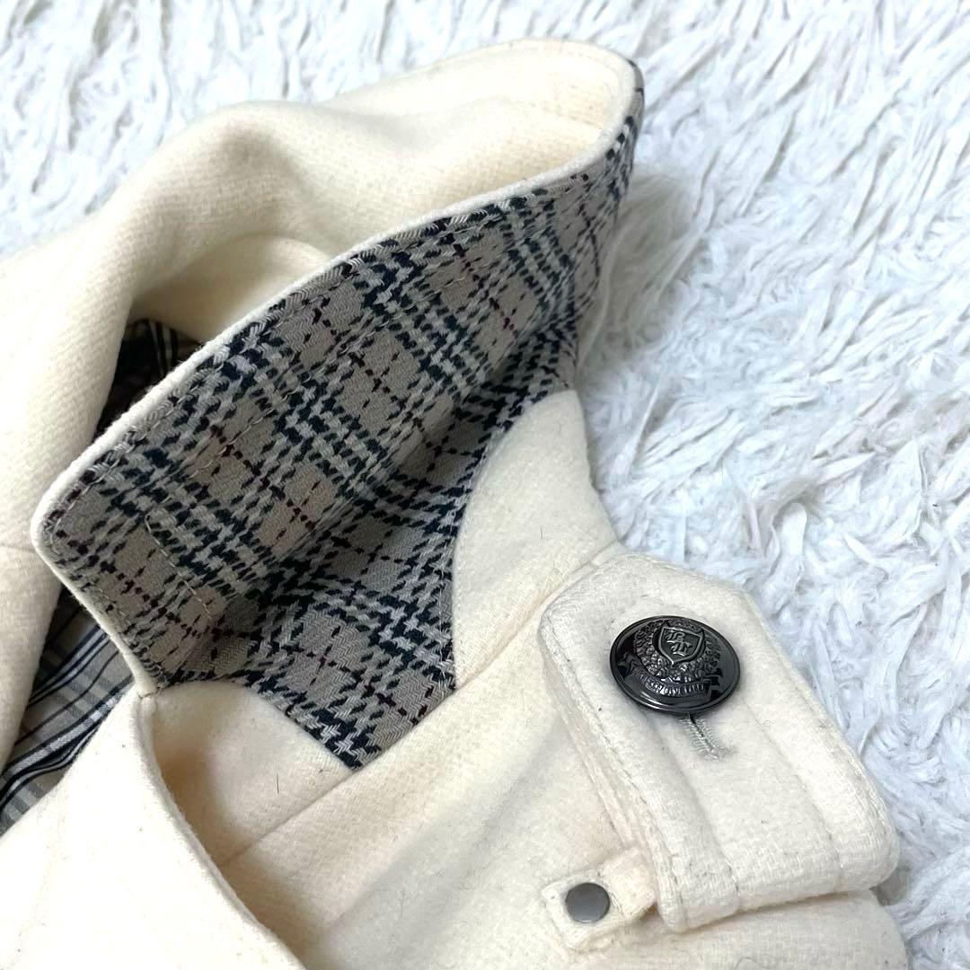 バーバリーブルーレーベル Pコート ピーコート ノバチェック ウール 38