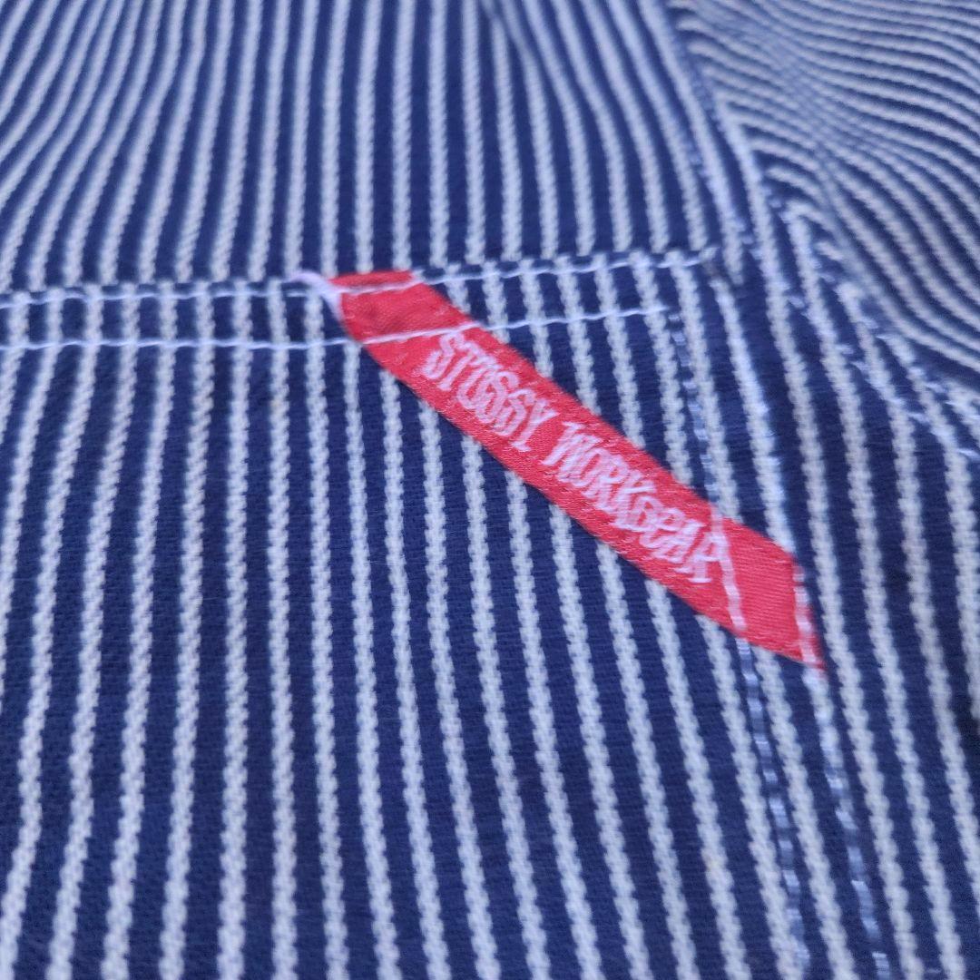 00s STUSSY ヒッコリーストライプオールインワン　ステューシーつなぎ