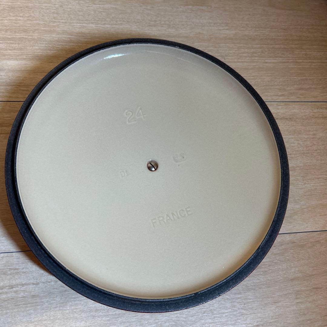 ルクルーゼ　ココットロンド　24cm チェリーレッド　両手鍋　鍋