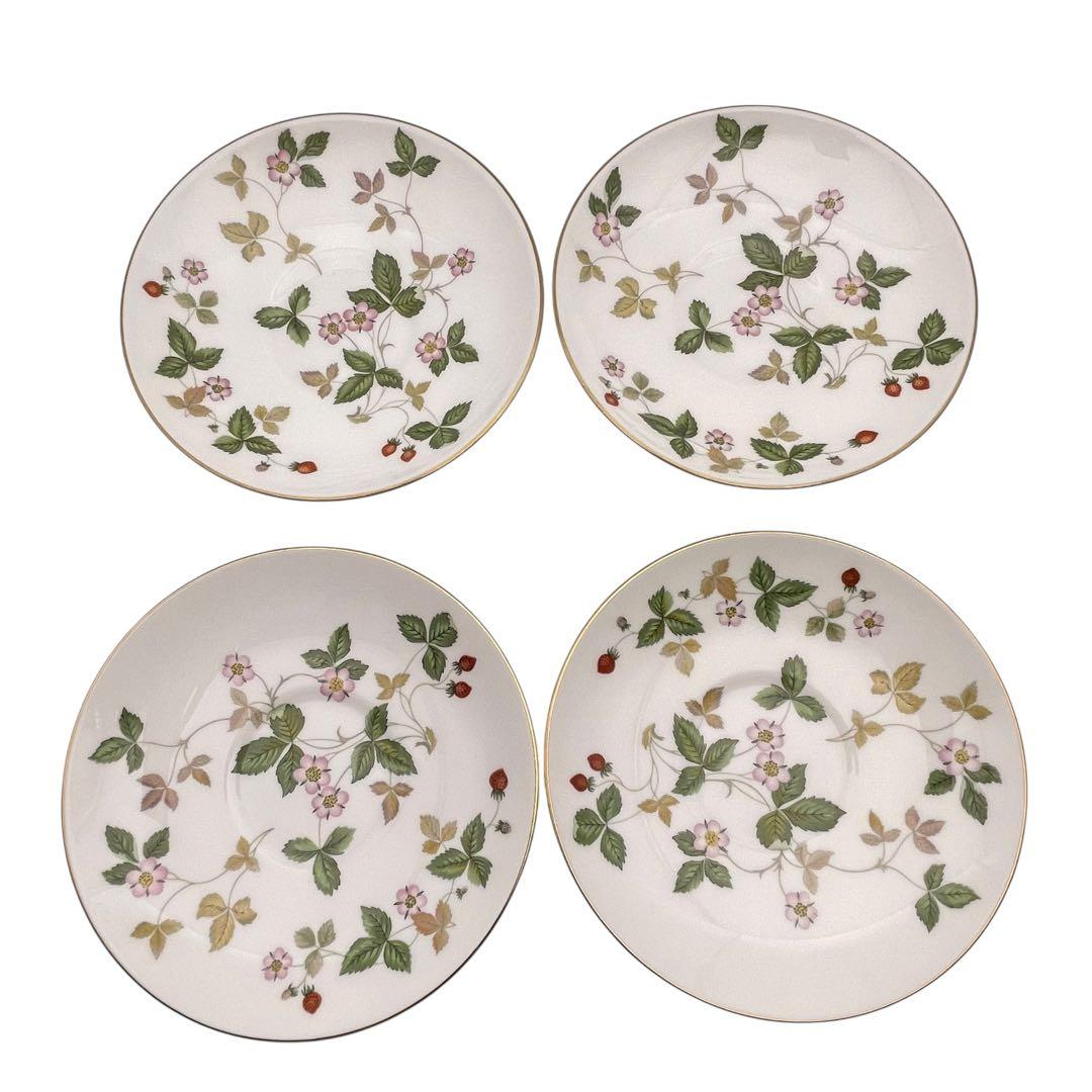 【美品】ウェッジウッド ワイルドストロベリー プレート＆カップ 4セット　まとめ