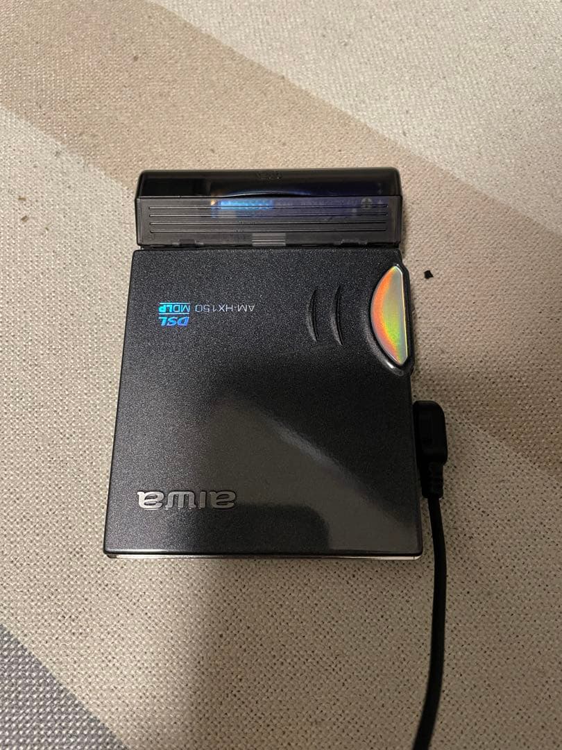 aiwa MDプレーヤー AM-HX150 動作品 乾電池ケース付き