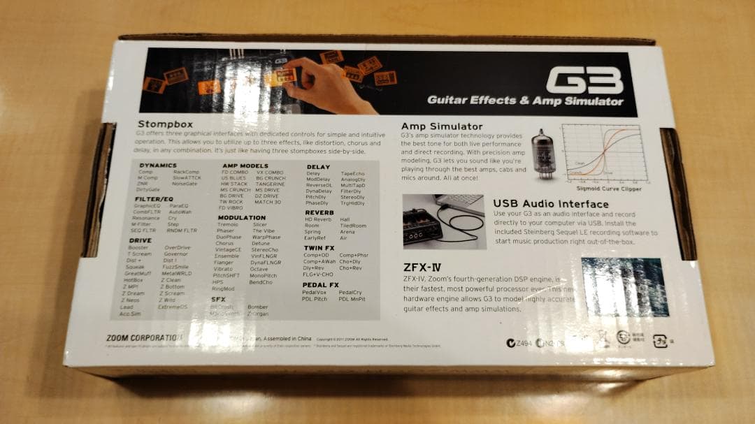 【美品・完備品】ZOOM G3 マルチエフェクター（ACアダプター箱・USB付）