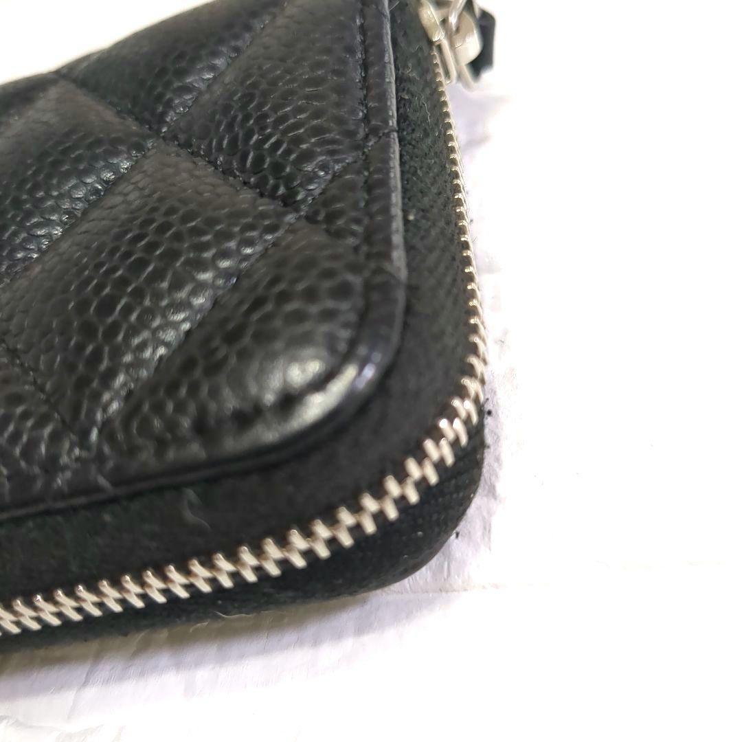 CHANEL シャネル マトラッセ ケース 小銭入れ 黒 シルバー