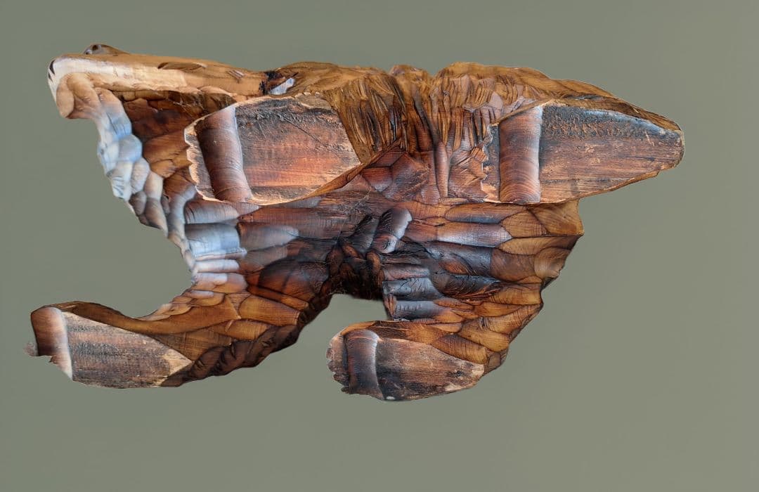 アンティーク木彫り　熊(横51×幅28×高さ34cm 重さ10kg)
