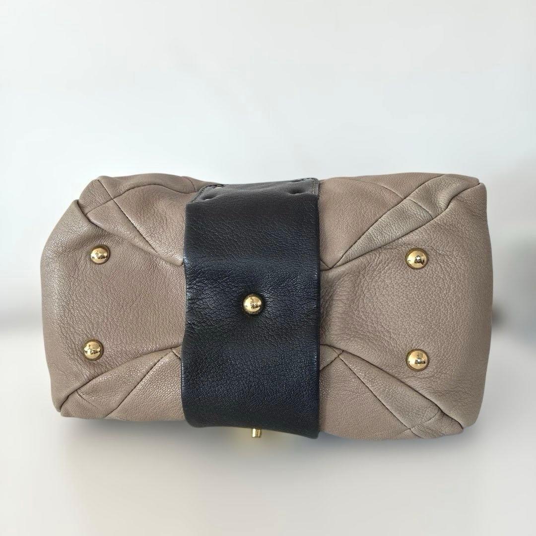 美品　PotioR 2wayレザーバッグ　羊革　本革　ショルダーバッグ