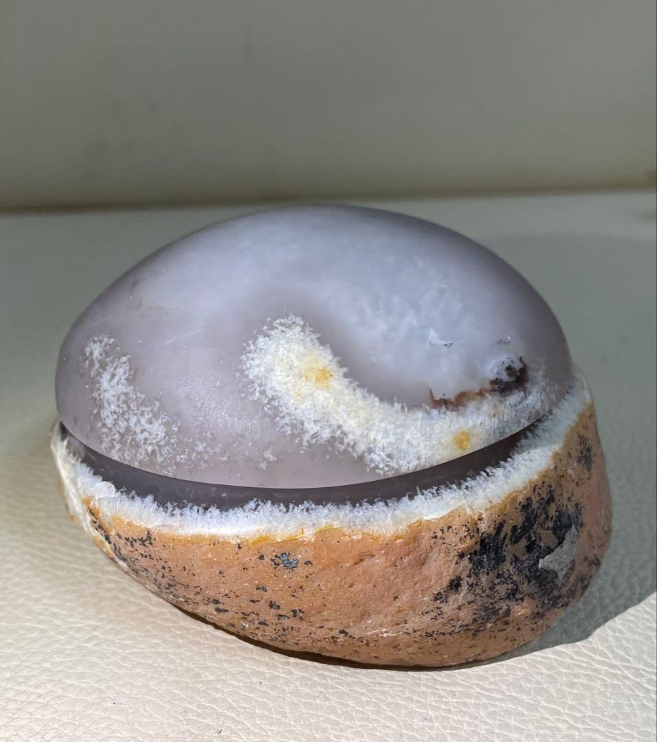 トレジャー瑪瑙 ドゥルージーアゲート 聚宝盆 雪模様 シュガー トルマリン共生