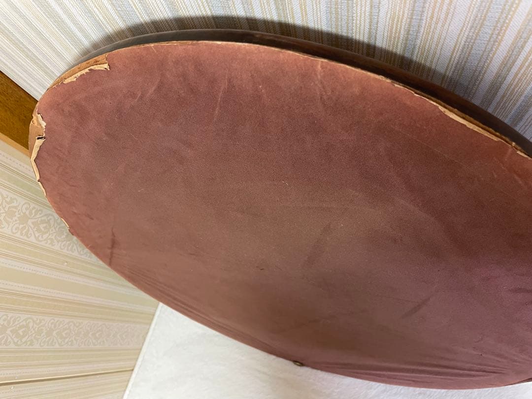 高さ88/希少/彫刻/大型ウォールミラー/楕円/木枠/ビンテージ/アンティーク