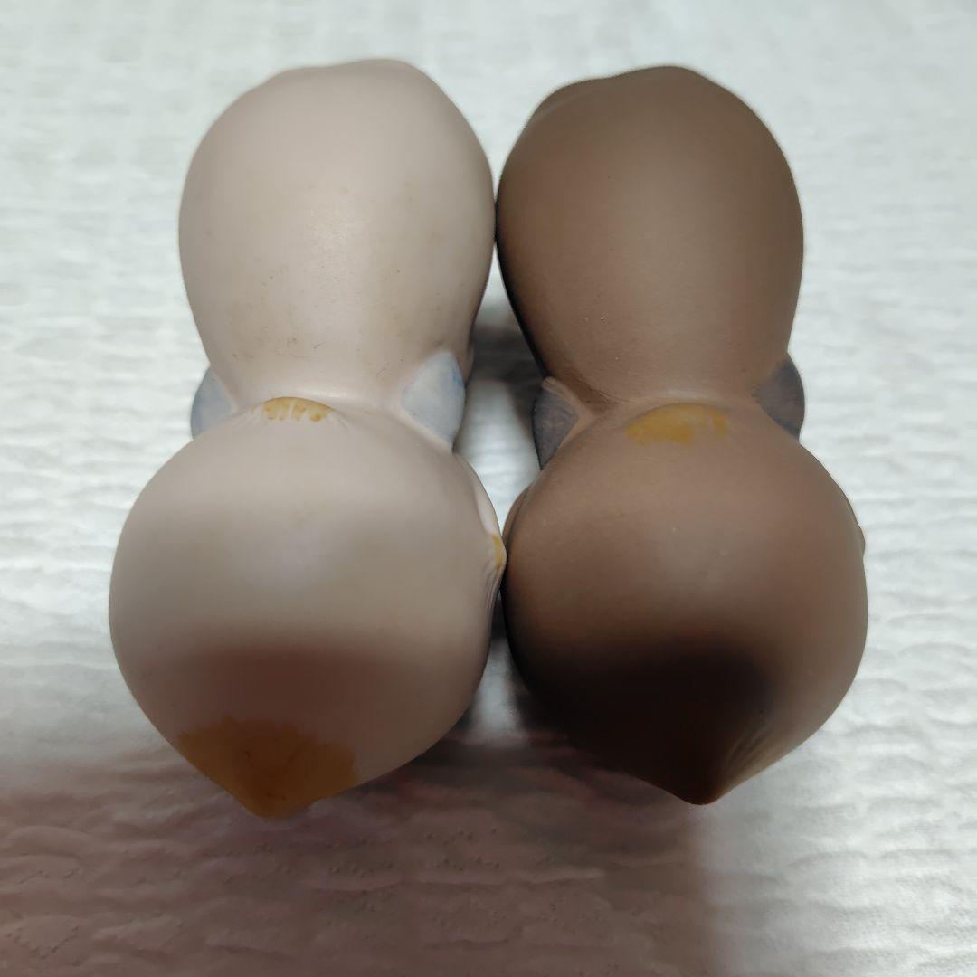 キューピー　白・茶色　瀬戸物 陶器
