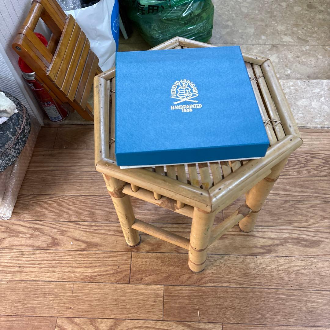 【極美品】ヘレンド アポニーグリーン 19cm プレート 箱・カード付